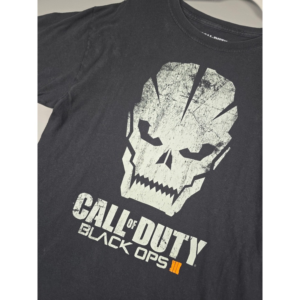 Call of Duty Black Ops III Skull Graphic T-Shirt Mens Medium Black 2015 COD Tee